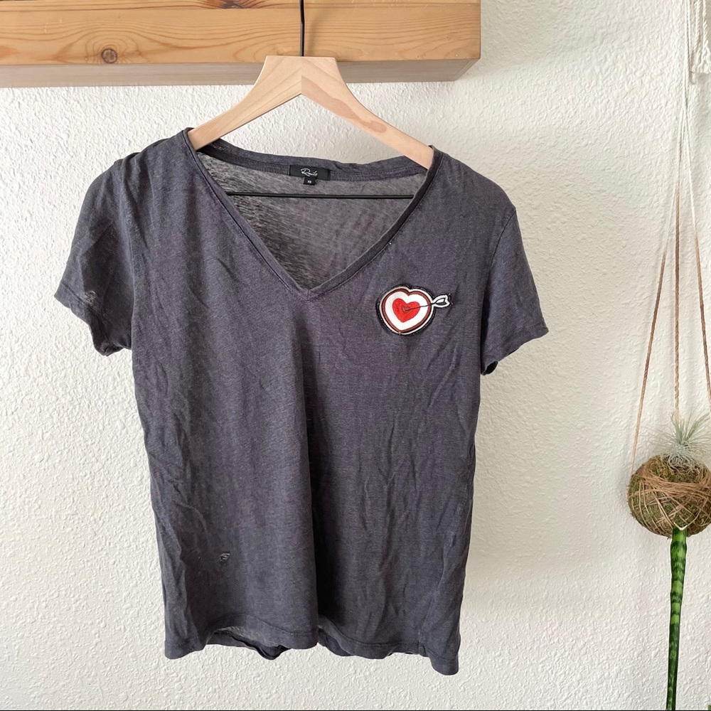 Rails Cara Heart Patch Top - image 1